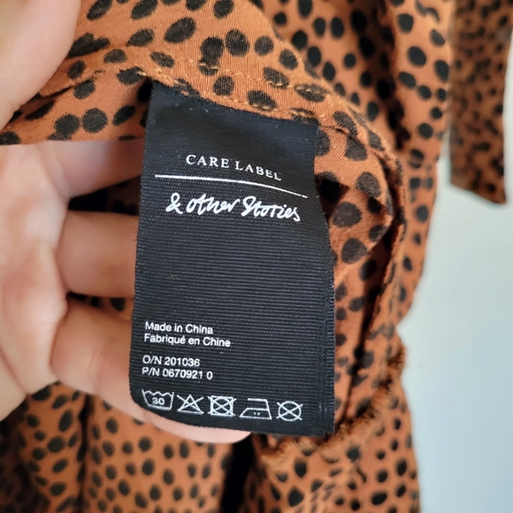 & Other Stories Ruffle Wrap Maxi Skirt in Leopard - Picture 8 of 9